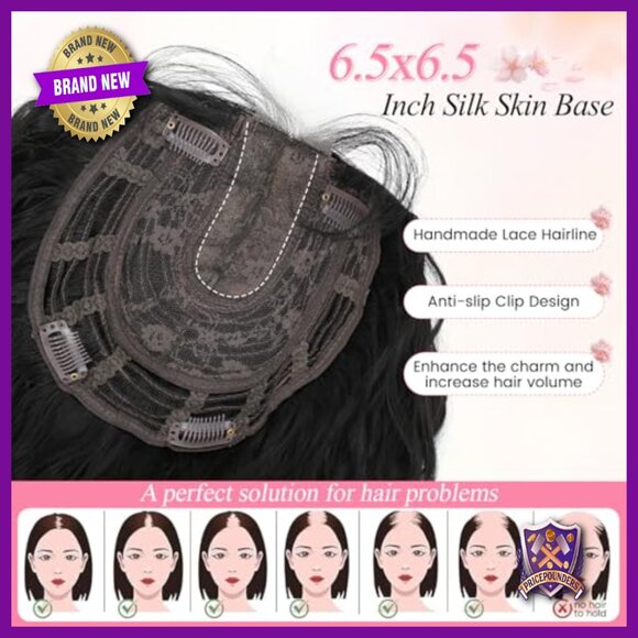 Lightweight Curly Hair Topper Clip-In Extensions 20 Inches Synthetic main image 6